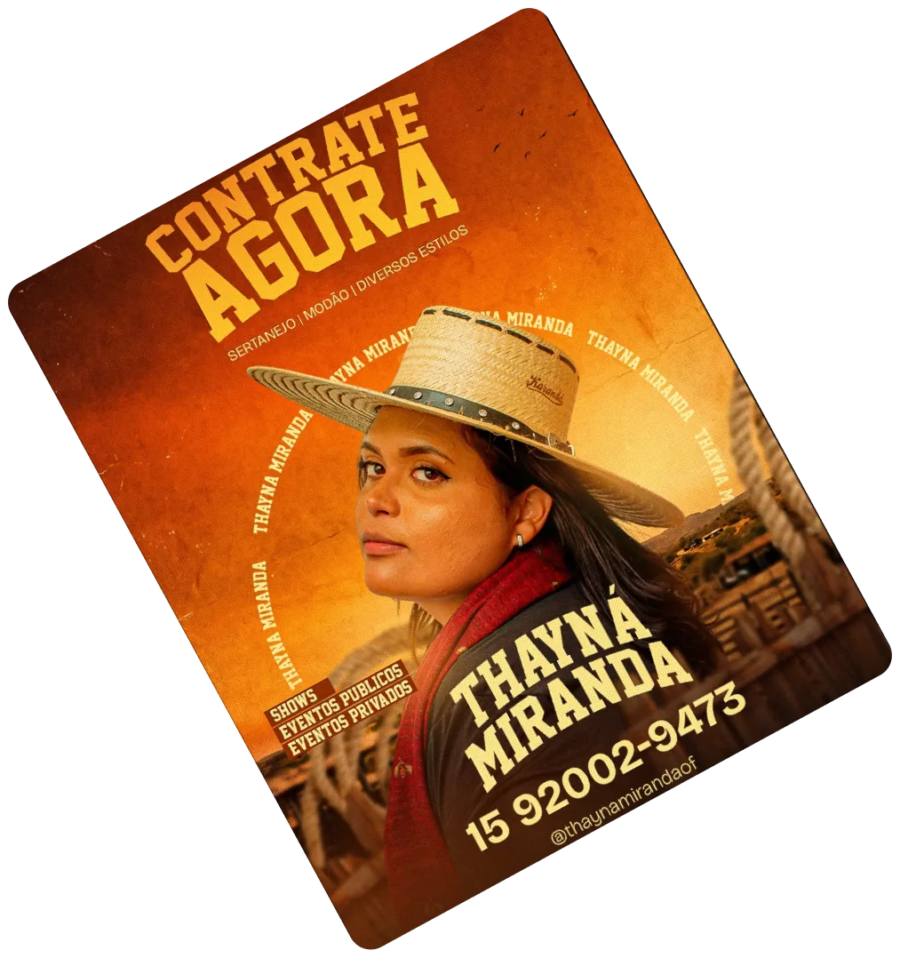 Post Contrate Agora para cantora